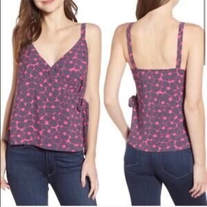 CHELSEA28 Floral Wrap Top Tank Summer Chic NWT Pink Purple Vibrant Boho Color